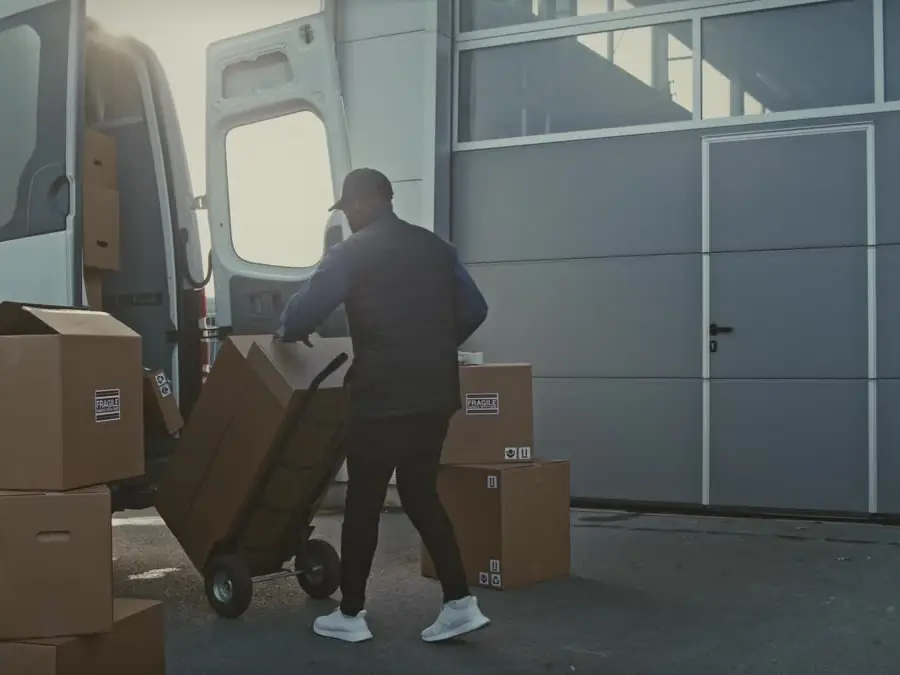 Loading a clearance into the van